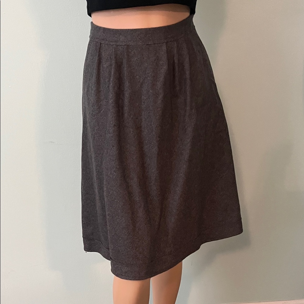 Banana Republic Charcoal Wool A-Line Skirt